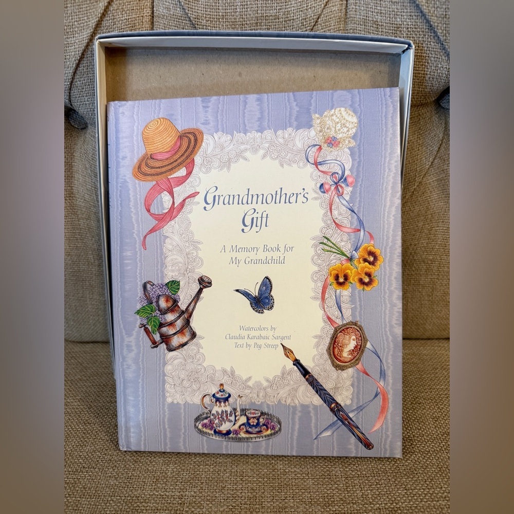 VTG Grandmother's Gift Memory Book New & Special Grandma Book Set of 2 keepsake